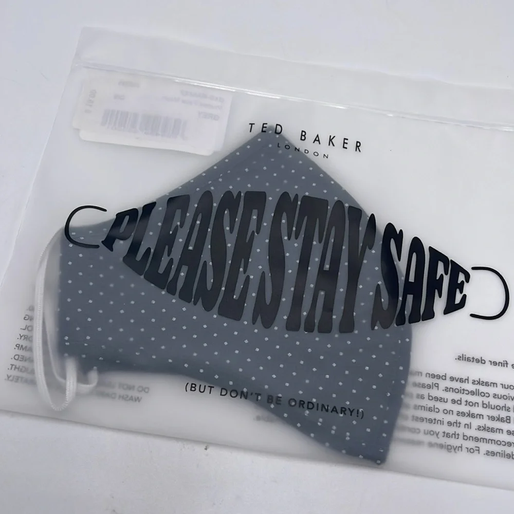TED BAKER LONDON Reversible Reusable FACE MASK  NWT  OS